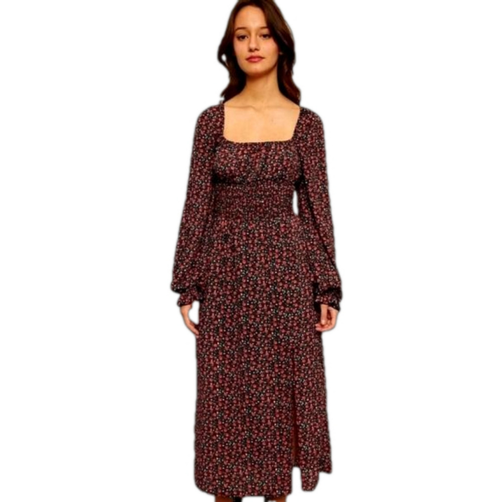 Code x Mode Nordstrom Floral Maxi Peasant Dress